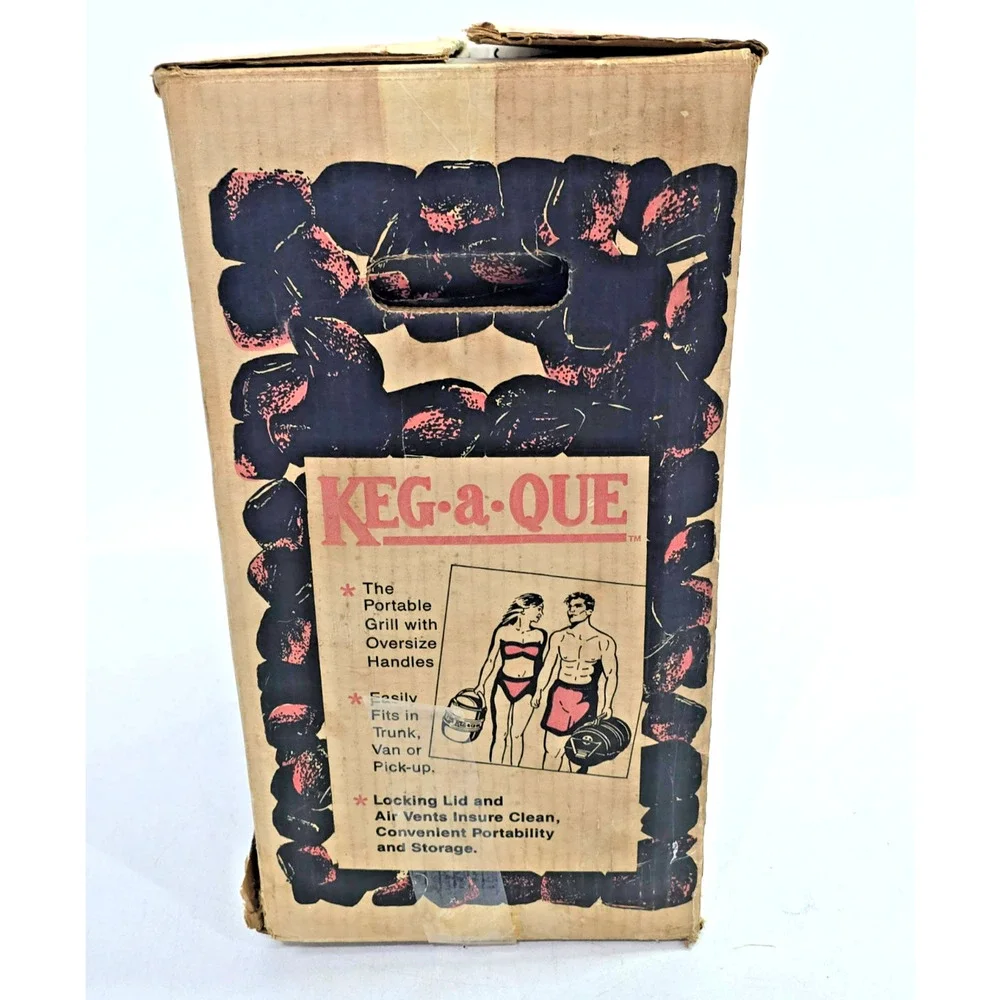 Vintage Miller Genuine Draft Beer Keg-A-Que Barbecue Grill Keg Shape